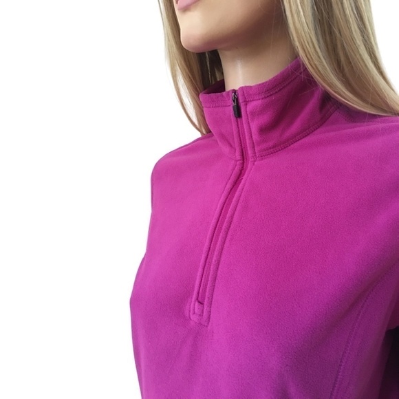 Eddie Bauer Quest ΒΌ Zip Pullover Top Jacket Super Soft Plush Fleece Magneta - Picture 4 of 16